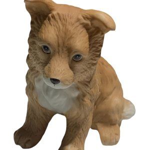 Vintage Porcelain Puppy Dog Figurine Red Heeler Australian Cattle 3"  Homco 8828